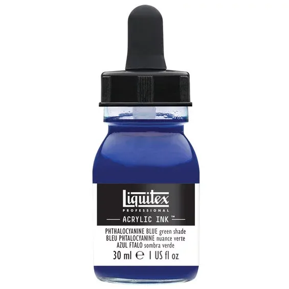 risnedsättning Liquitex Professional Acrylic Ink 30 ml – Phthalocyanine blue green shade 318