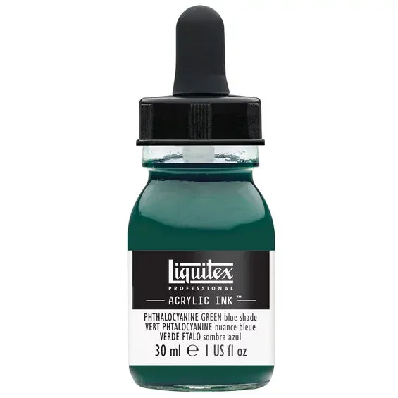 Liquitex Professional Acrylic Ink 30 ml – Phthalocyanine green blue shade 317 Billigare