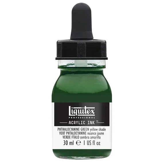 Premium Liquitex Professional Acrylic Ink 30 ml – Phthalocyanine green yellow shade 319