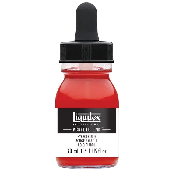 Populärt val Liquitex Professional Acrylic Ink 30 ml – Pyrrole red 321