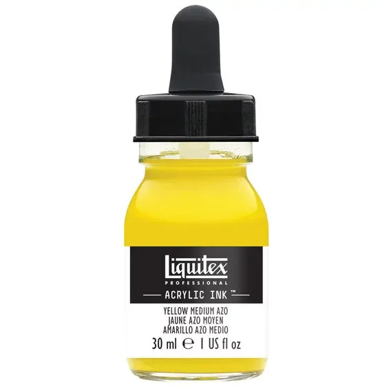 Populärt val Liquitex Professional Acrylic Ink 30 ml – Yellow medium azo 412