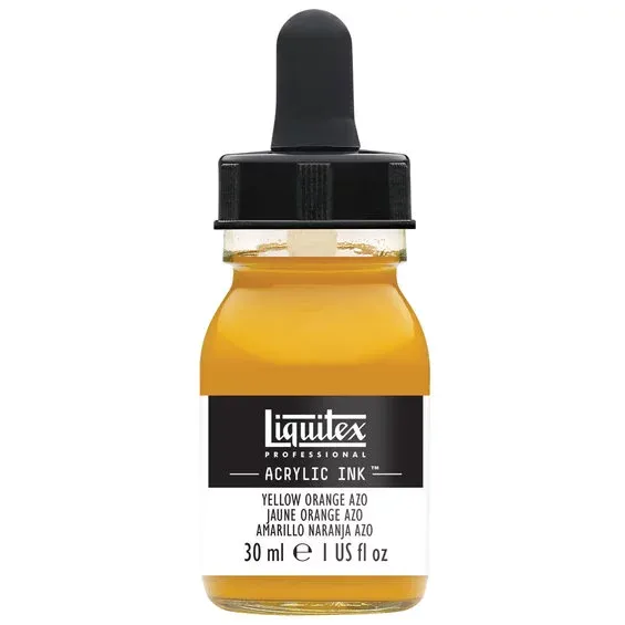 Lågt pris Liquitex Professional Acrylic Ink 30 ml – Yellow orange azo 414
