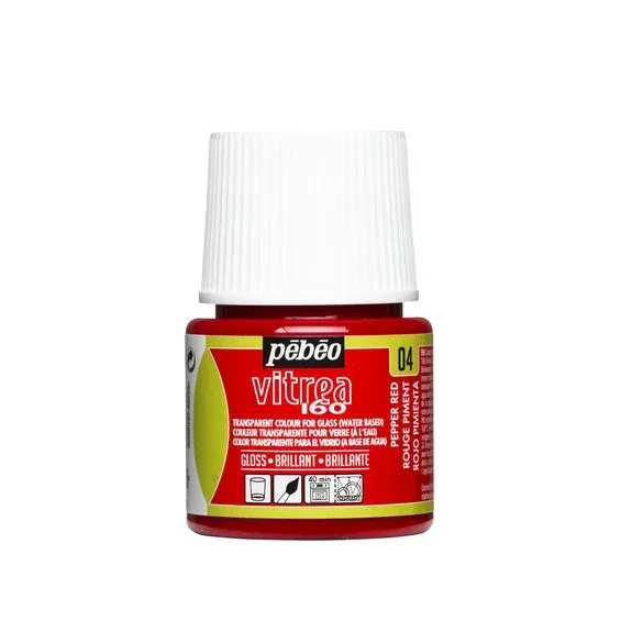 Säker betalning Glasfärg blank 45 ml röd