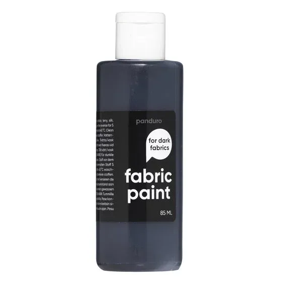 Fabric Paint 85 ml – svart täckande textilfärg för mörkt tyg Kampanj