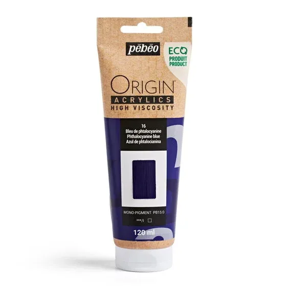 Erbjudandepris Pebeo Origin Acrylics akrylfärg 120 ml Phthalocyanine blue 16