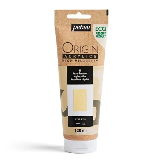 Rabatt Pebeo Origin Acrylics akrylfärg 120 ml Naples yellow 29