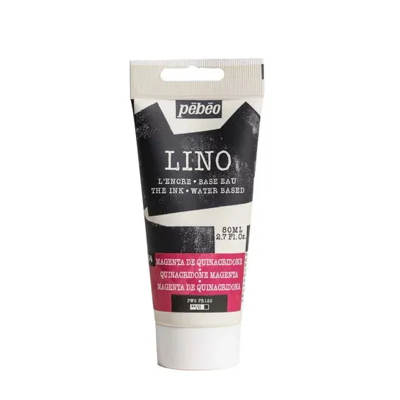 Pebeo Lino Ink 80 ml, vattenbaserad linoleumfärg – Quinacridone Magenta Lågt pris