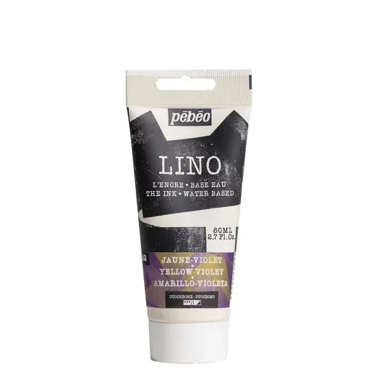 Pebeo Lino Ink 80 ml, vattenbaserad linoleumfärg – Duochrome Yellow & Purple Lägg i varukorgen