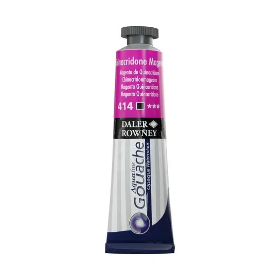 Snabb frakt Daler-Rowney Aquafine Gouache 15 ml Quinacridone Magenta 414