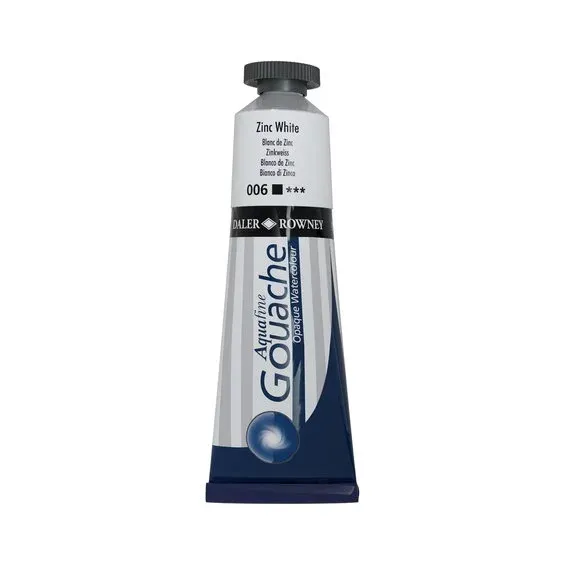Daler-Rowney Aquafine Gouache 38 ml Zinc White 001 Fri frakt