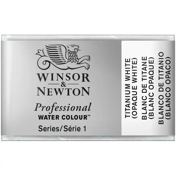 Populärt val Winsor & Newton Professional akvarellfärg helkopp Titanium White (opaque white) 644