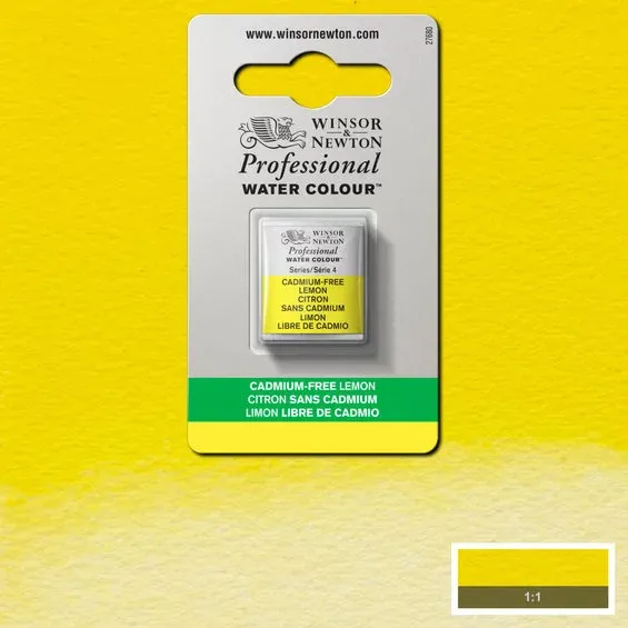 Säker betalning Winsor & Newton Professional akvarellfärg halvkopp Cadmium-Free Lemon 898
