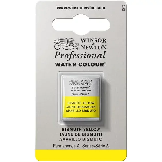 Winsor & Newton Professional akvarellfärg halvkopp Bismouth Yellow 025 Snabb frakt