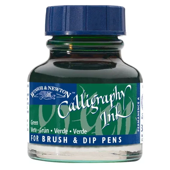 Winsor & Newton Calligraphy Ink, Transparent 30 ml Green 289 Kampanj
