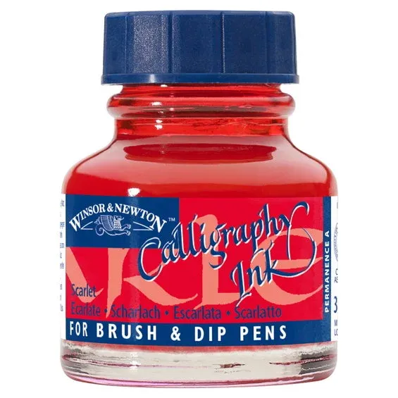 Winsor & Newton Calligraphy Ink, Transparent 30 ml Scarlet Red 601 Lägg i varukorgen