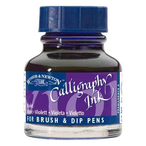Sänkt pris Winsor & Newton Calligraphy Ink, Transparent 30 ml Violet 688