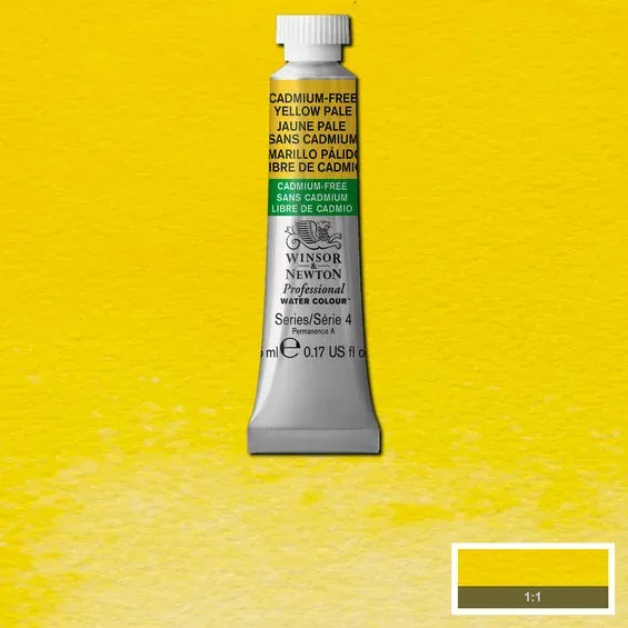 Winsor & Newton Professional akvarellfärg 5 ml Cadmium-Free Yellow Pale 907 Premium