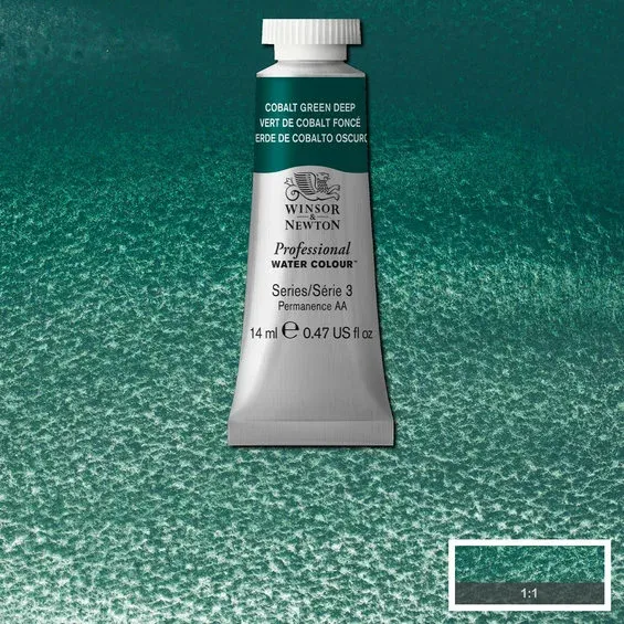 Endast denna vecka Winsor & Newton Professional akvarellfärg 14 ml Cobalt Green Deep 185