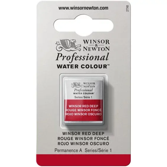 Winsor & Newton Professional akvarellfärg halvkopp Winsor Red Deep 725 Reapris