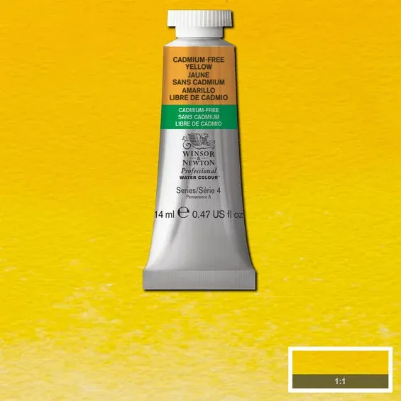 Winsor & Newton Professional akvarellfärg 14 ml Cadmium-Free Yellow 890 Premium