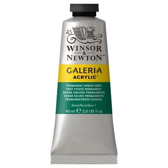Winsor & Newton Galeria akrylfärg 60 ml Permanent Green Deep 482 Rea