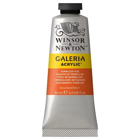 Winsor & Newton Galeria akrylfärg 60 ml Vermillion Hue 682 Expressleverans