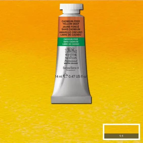 Kampanj Winsor & Newton Professional akvarellfärg 14 ml Cadmium-Free Yellow Deep 891
