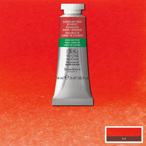 Winsor & Newton Professional akvarellfärg 14 ml Cadmium-Free Scarlet 903 Endast idag