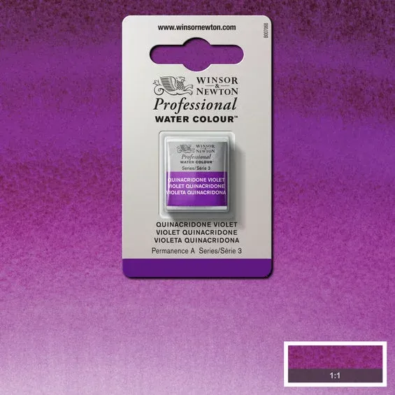 Winsor & Newton Professional akvarellfärg halvkopp Quinacridone Violet 550 Handla nu