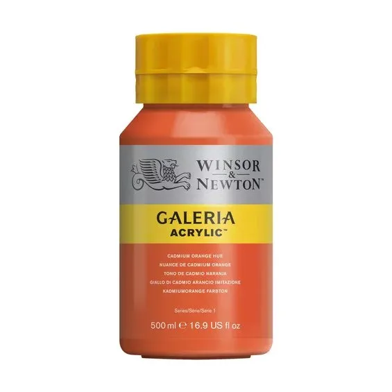 Winsor & Newton Galeria akrylfärg 500 ml Cadmium Orange Hue 090 Fri frakt