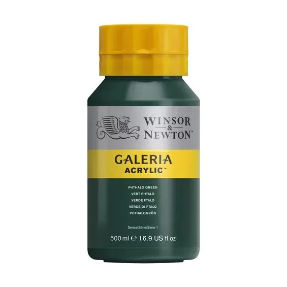 Winsor & Newton Galeria akrylfärg 500 ml Phthalo Green 522 Rabatter
