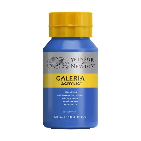 Beställ idag Winsor & Newton Galeria akrylfärg 500 ml Process Cyan 535
