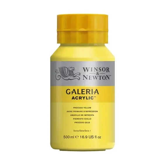 Winsor & Newton Galeria akrylfärg 500 ml Process Yellow 527 Begränsat antal
