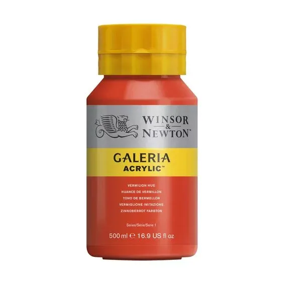 Winsor & Newton Galeria akrylfärg 500 ml Vermillion Hue 682 Begränsat erbjudande