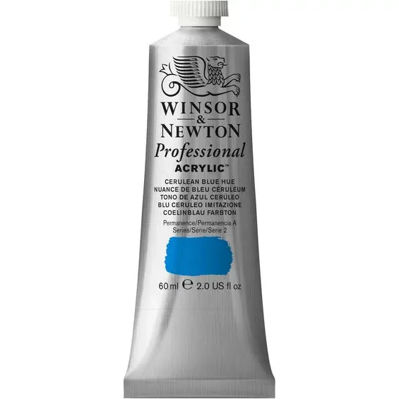 Winsor & Newton Professional akrylfärg 60 ml Cerulean Blue Hue 139 Reapris