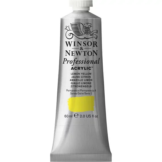 Winsor & Newton Professional akrylfärg 60 ml Lemon Yellow 346 Populärt val