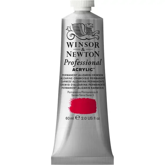 Winsor & Newton Professional akrylfärg 60 ml Permanent Alizarin Crimson 466 Nyhet
