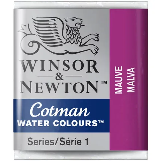 Snabb frakt Winsor & Newton Cotman akvarellfärg halvkopp Mauve 398