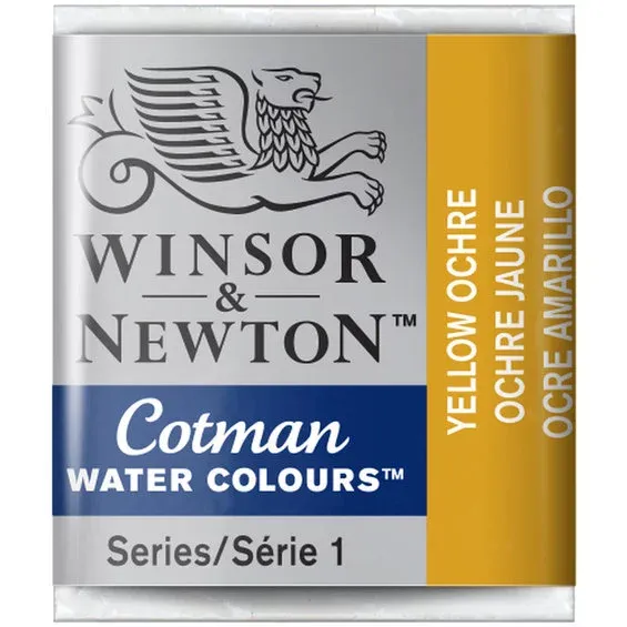 Lågt pris Winsor & Newton Cotman akvarellfärg halvkopp Yellow Ochre 744