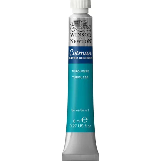 Winsor & Newton Cotman akvarellfärg 8 ml Turquoise 654 Fri frakt