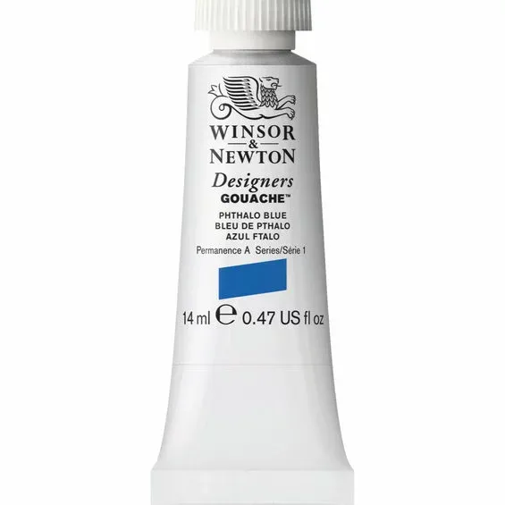 Winsor & Newton Designers gouache 14 ml Phthalo blue 514 Trygg betalning