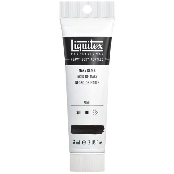 Snabb leverans Liquitex Heavy Body akrylfärg 59 ml – 276 Mars black
