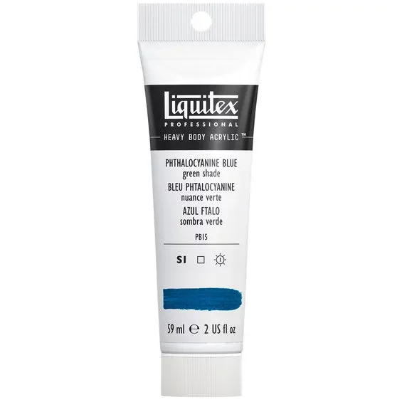 Kampanj Liquitex Heavy Body akrylfärg 59 ml – 316 Phthalocyanine blue green shade.