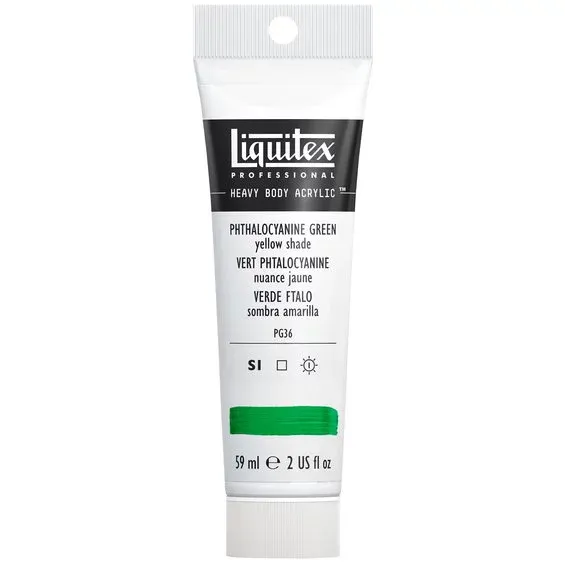 Liquitex Heavy Body akrylfärg 59 ml – 319 Phthalocyanine green yellow shade. Fri frakt