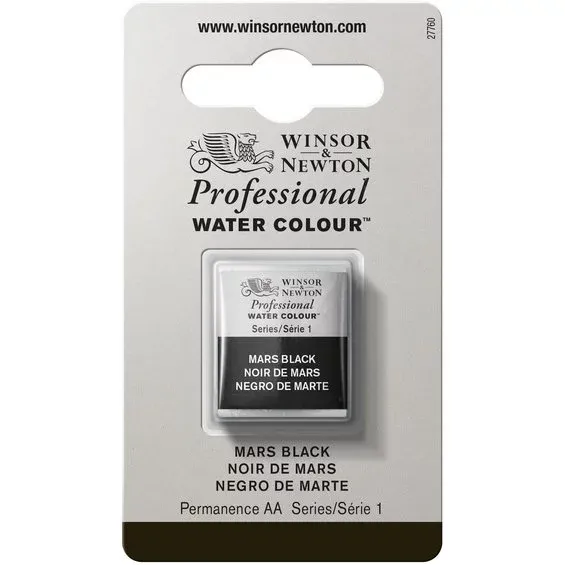 Säker betalning Winsor & Newton Professional akvarellfärg halvkopp Mars Black 386