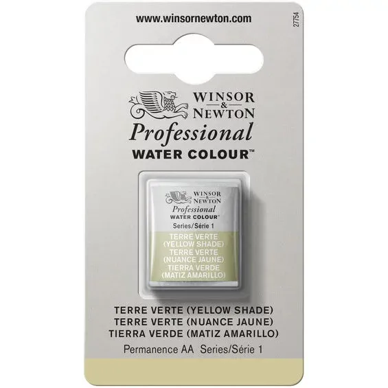 Snabb frakt Winsor & Newton Professional akvarellfärg halvkopp Terre Verte (yellow shade) 638