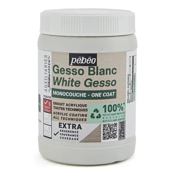Nedsatt pris Pebeo Gesso white 225 ml – vit gesso för grundmålning / grundering