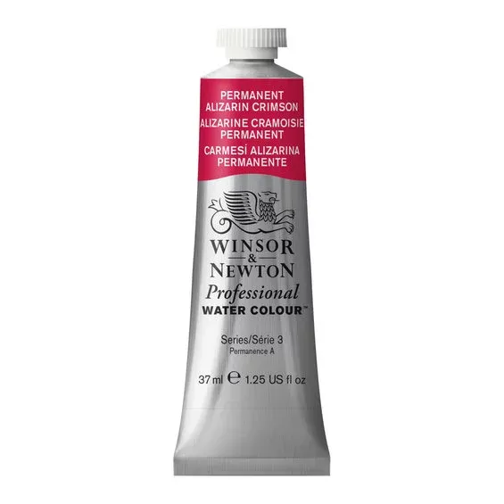 Winsor & Newton Professional akvarellfärg 37 ml Permanent Alizarin Crimson 466 risnedsättning