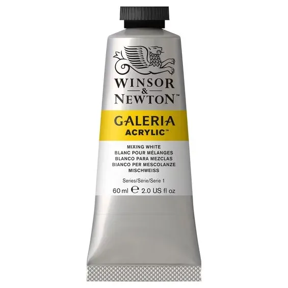 I lager Winsor & Newton Galeria akrylfärg 60 ml Mixing White 415