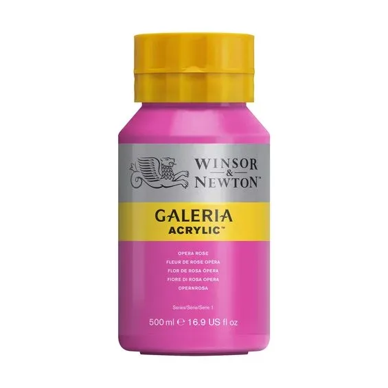 Nyhet Winsor & Newton Galeria akrylfärg 500 ml Opera Rose 448